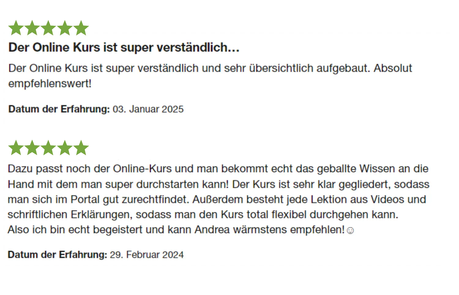 Viele Kunden sind mit dem Onlinekurs HappyVeganDog sehr zufrieden