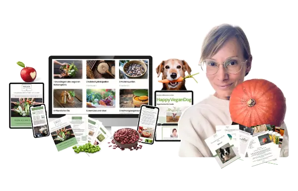 HappyVeganDog kannst du auch mit Begleitung durch Andrea buchen - für mehr Sicherheit und erweiterten Support für Selbstlernen