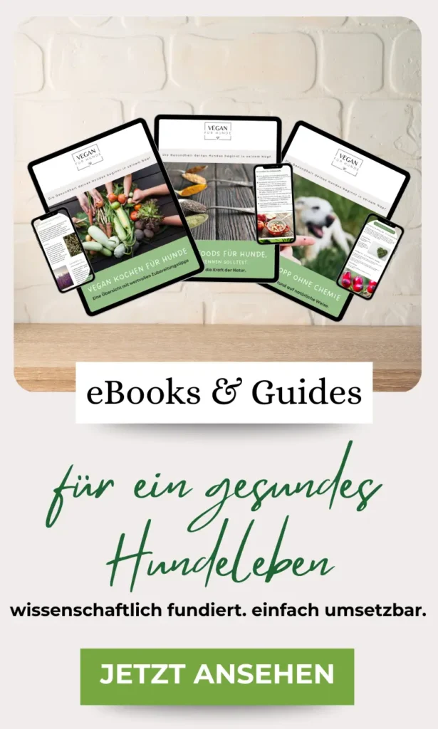 Hole dir die eBooks und Guides von Vegan für Hunde